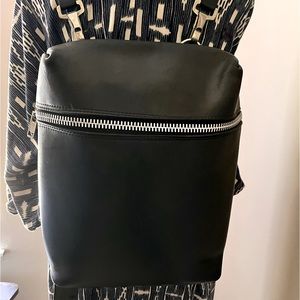 OOAK Handmade Black Leather Backpack Bag